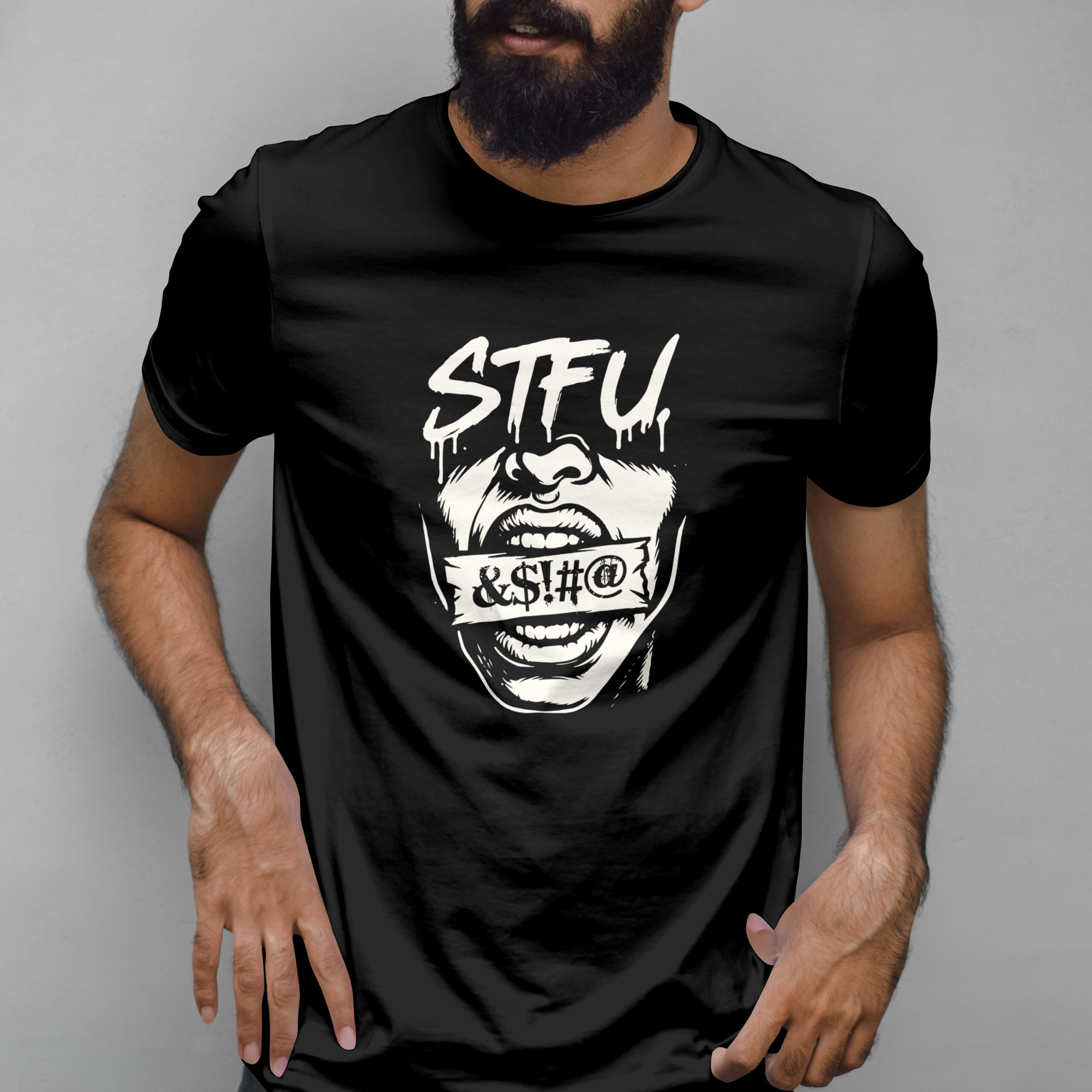 STFU Graffiti TShirt – Drip Ink Streetwear - Image 2