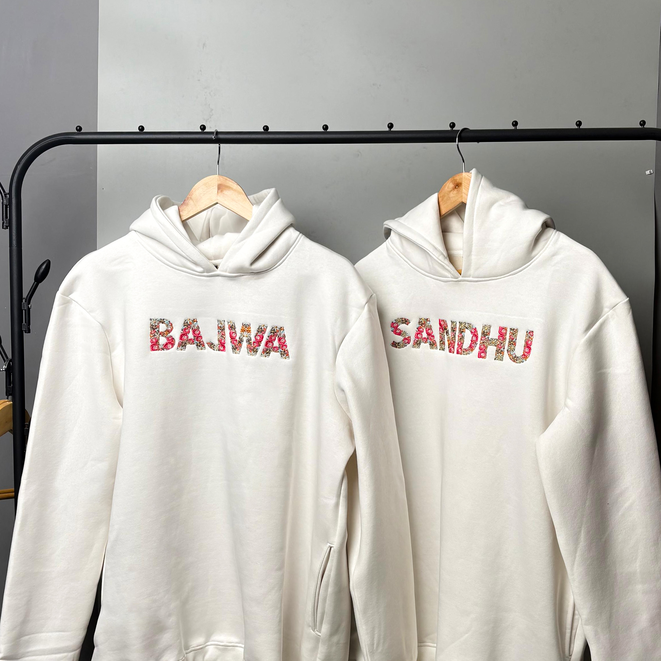 Personalized Floral Hoodie – Surname Edition - Image 3