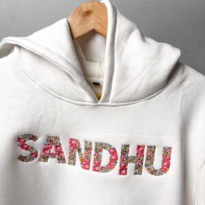 Personalized Floral Hoodie – Surname Edition