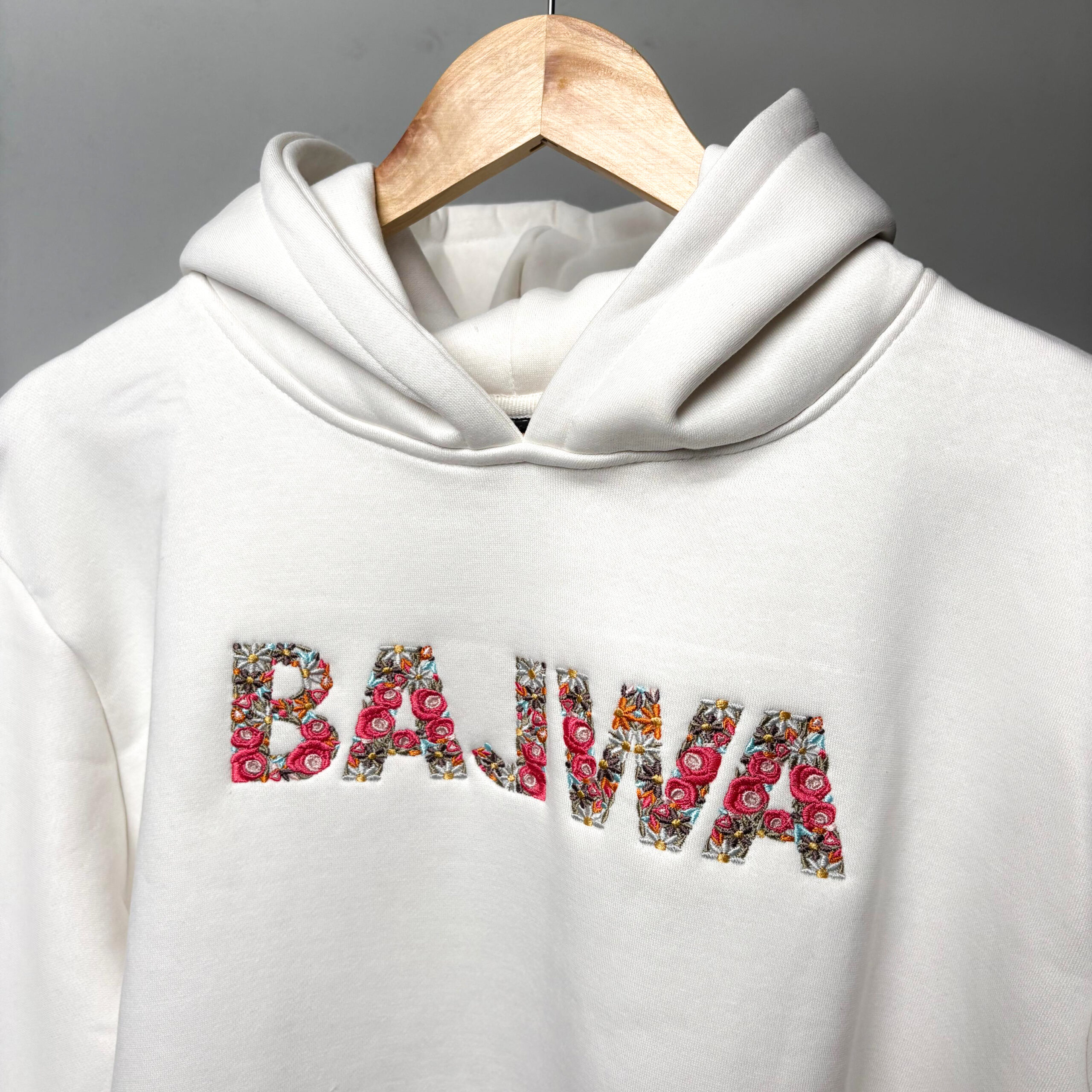 Personalized Floral Hoodie – Surname Edition - Image 2