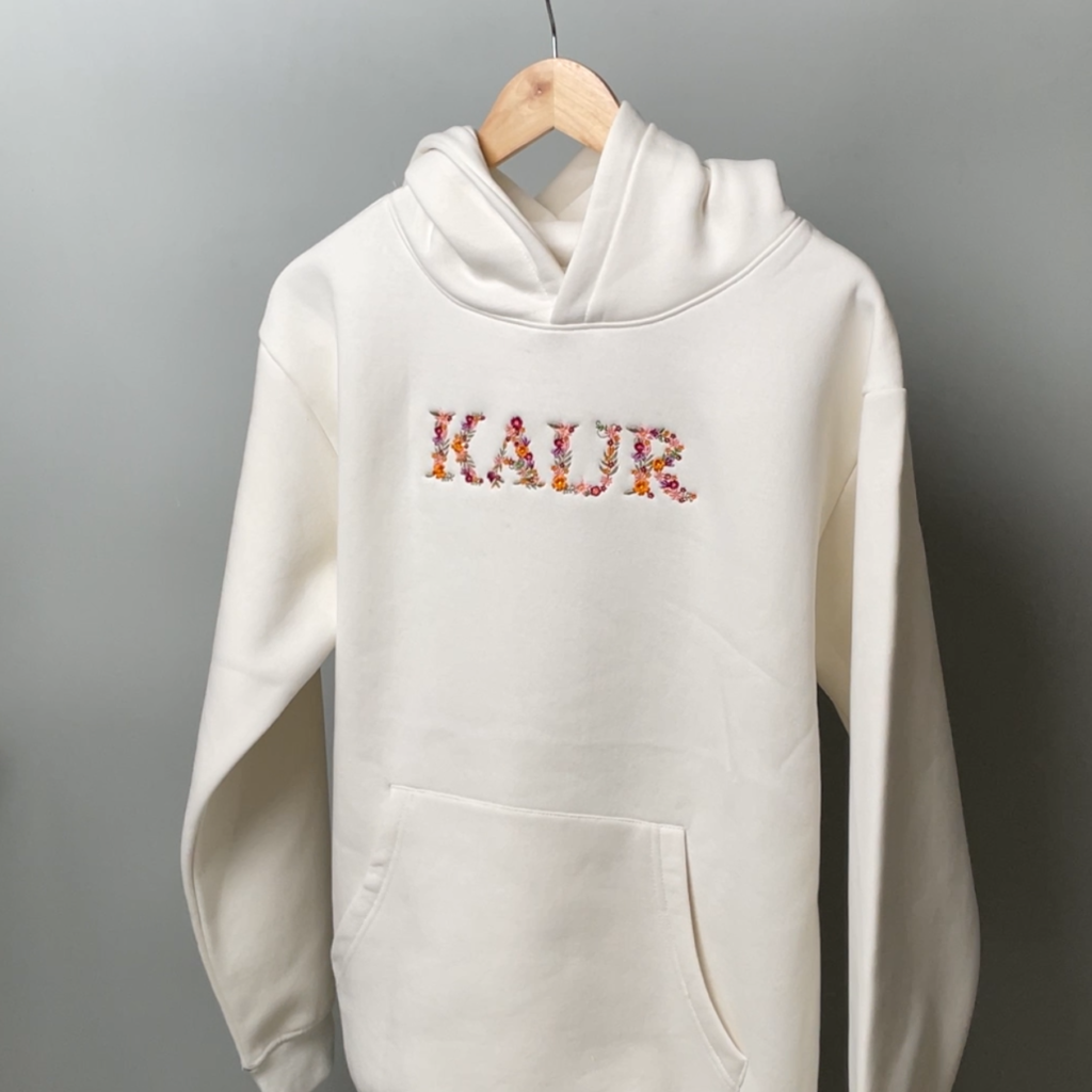 Personalized Kaur Floral Hoodie